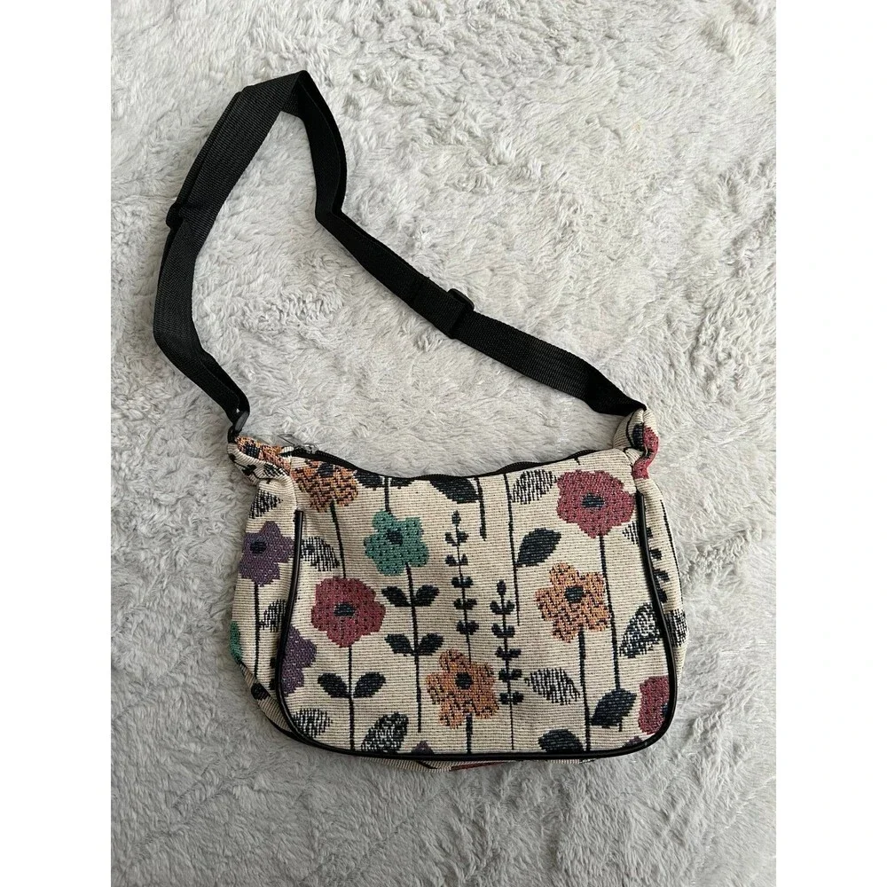 Chic Floral Tote Bag / Crossbody for Women Casual & Artistic, Adjustable Strap
